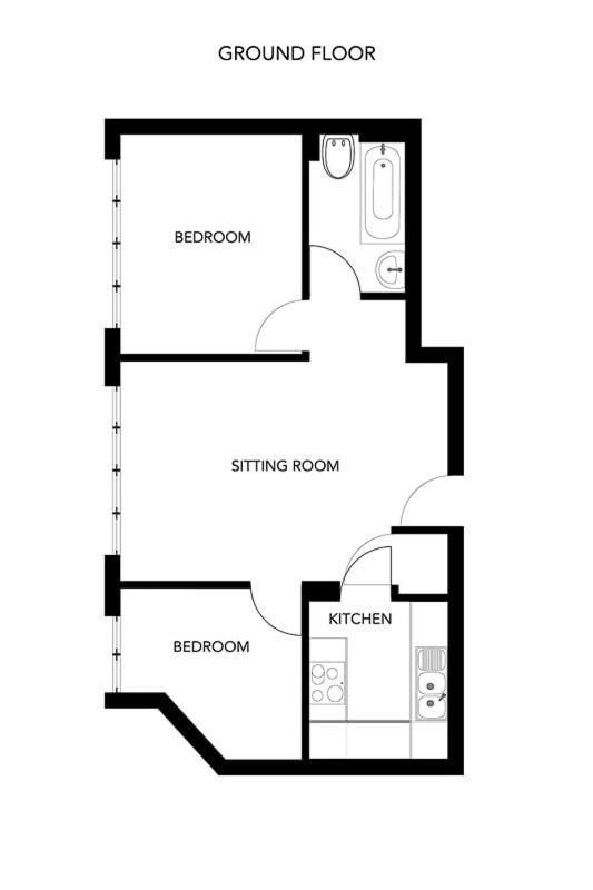 Contemporary City Centre Apartment With Parking Bath Extérieur photo